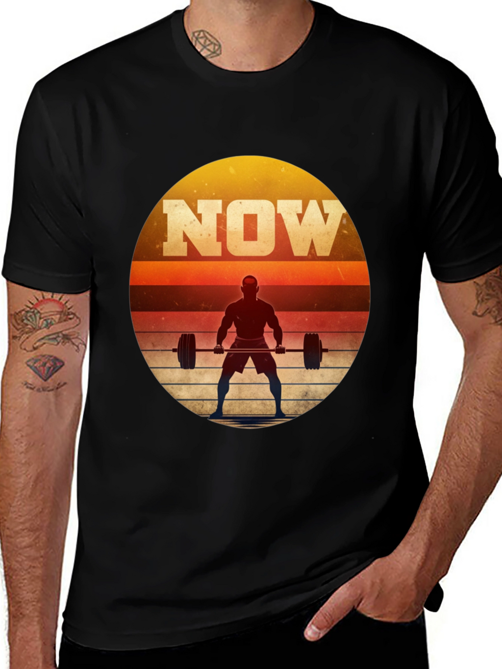 NOW Weightlifting Graphic T-Shirt - Motivational Fitness Tee