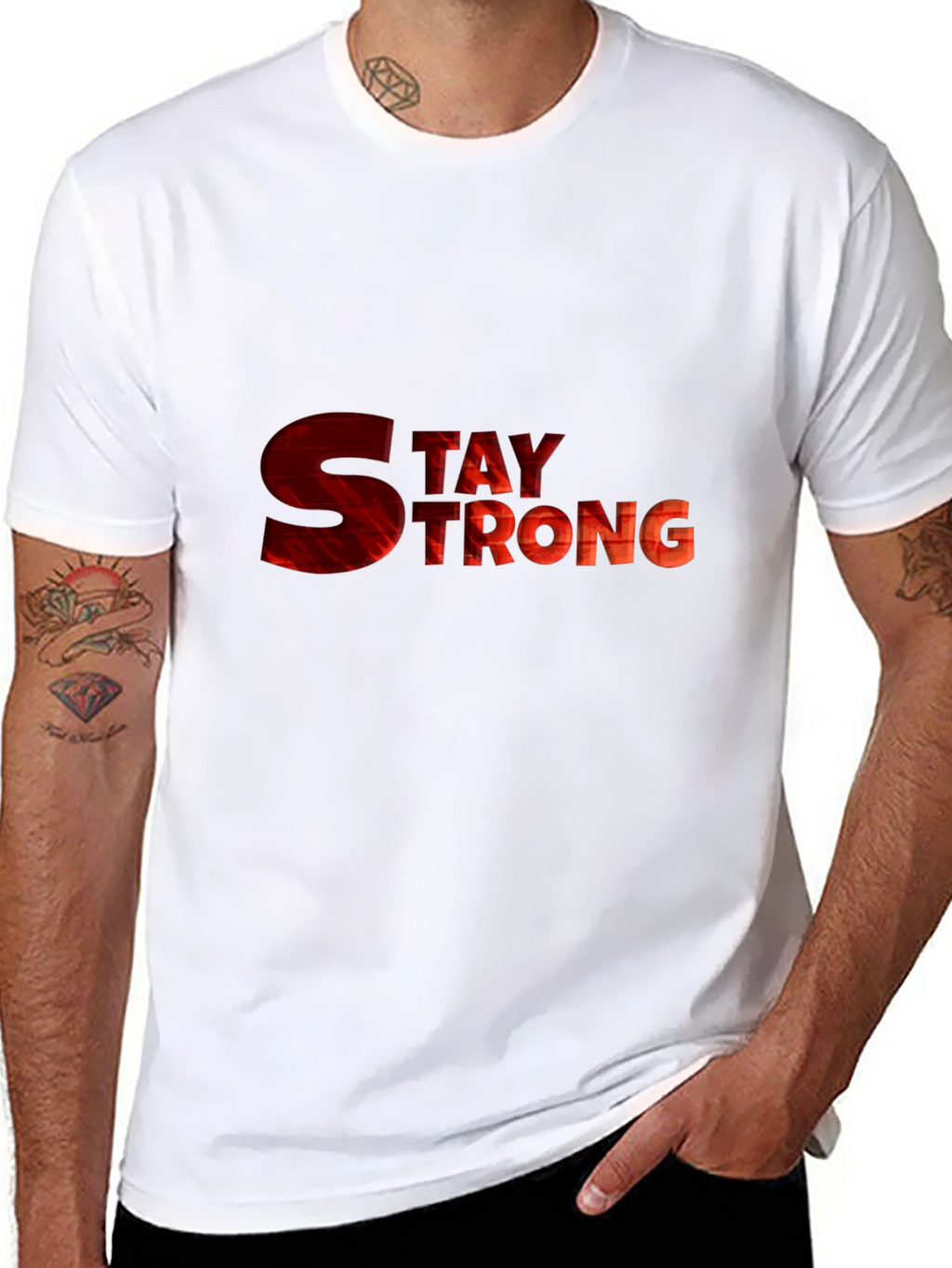 Stay Strong Graphic Tee - Motivational Shirt