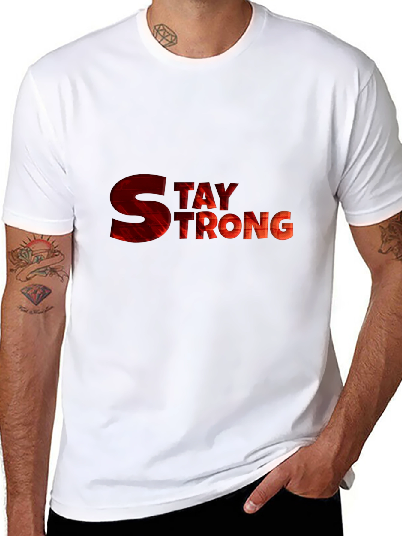 Stay Strong Graphic Tee - Motivational Shirt
