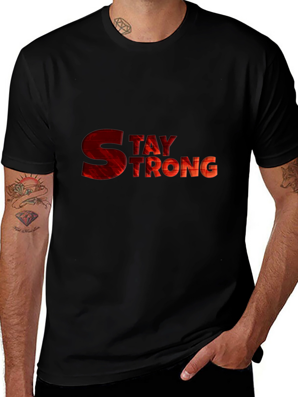 Stay Strong Graphic Tee - Motivational Shirt