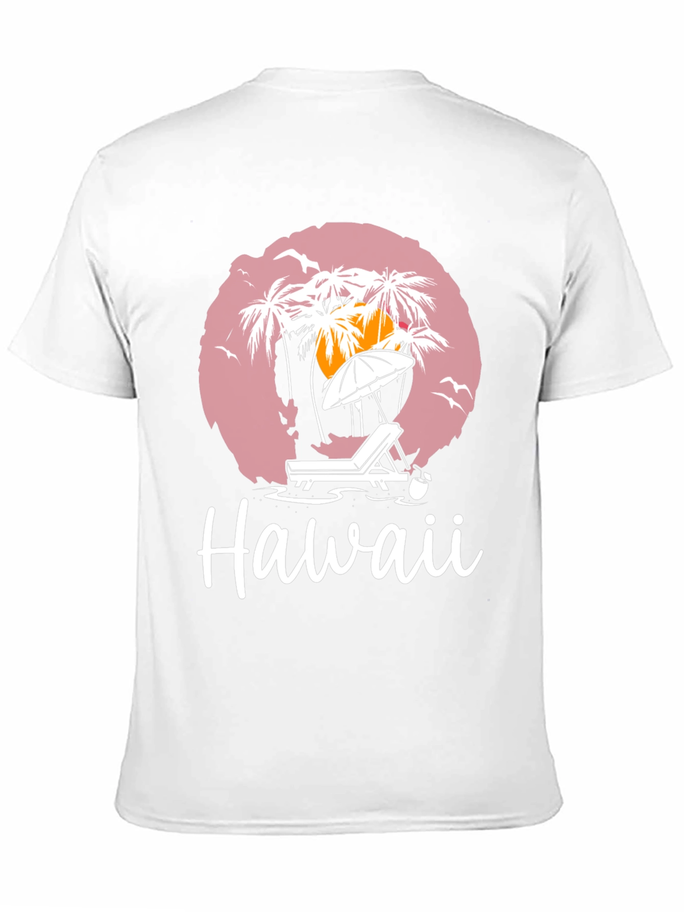 Hawaii Beach Scene Graphic T-Shirt