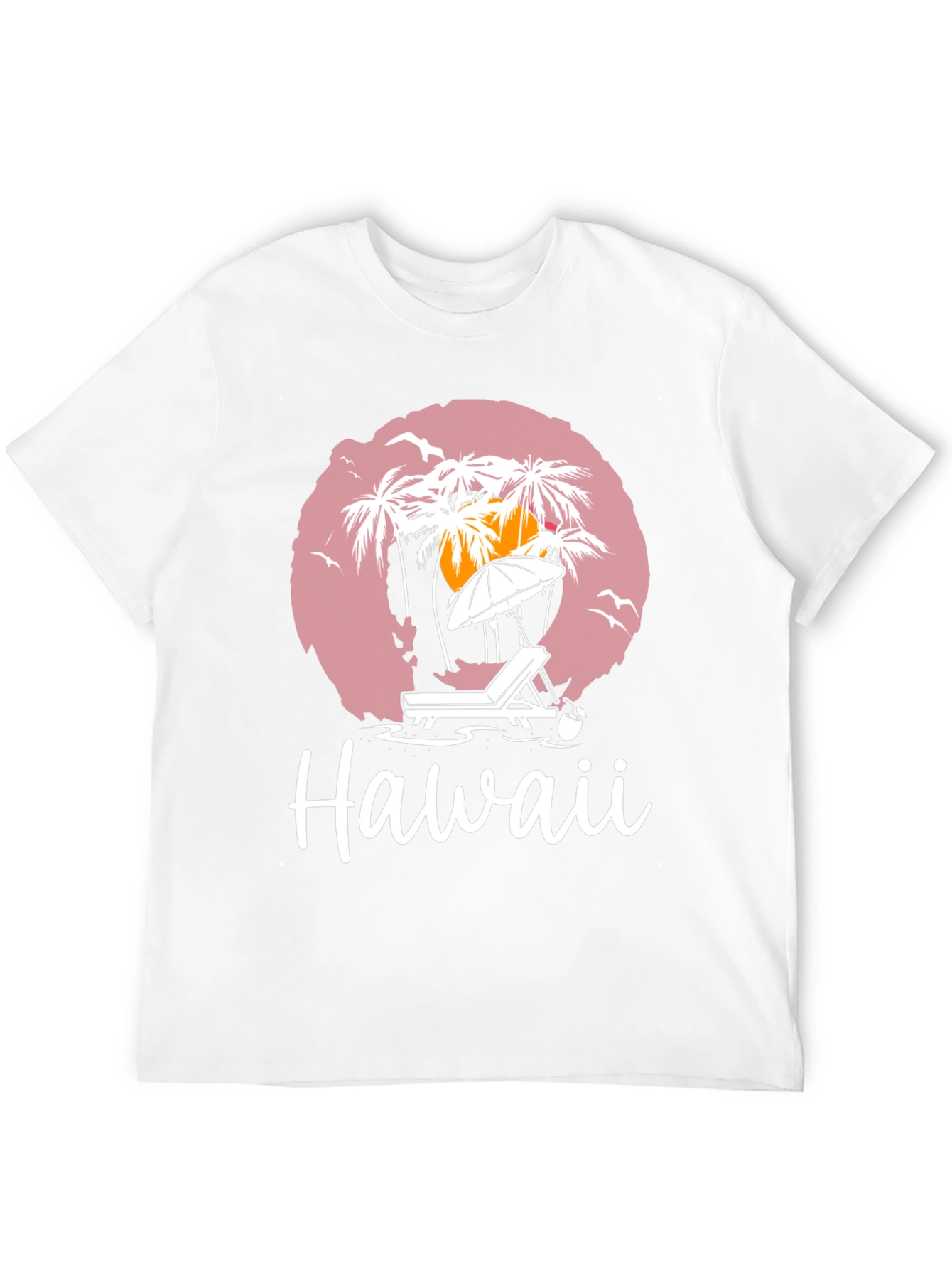 Hawaii Beach Scene Graphic T-Shirt