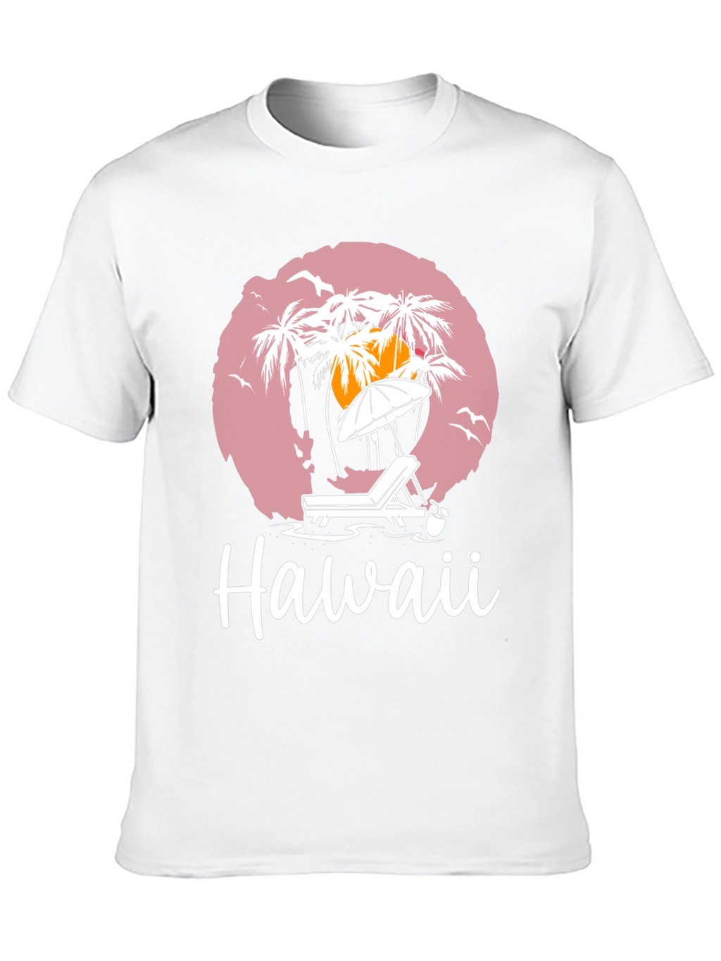 Hawaii Beach Scene Graphic T-Shirt