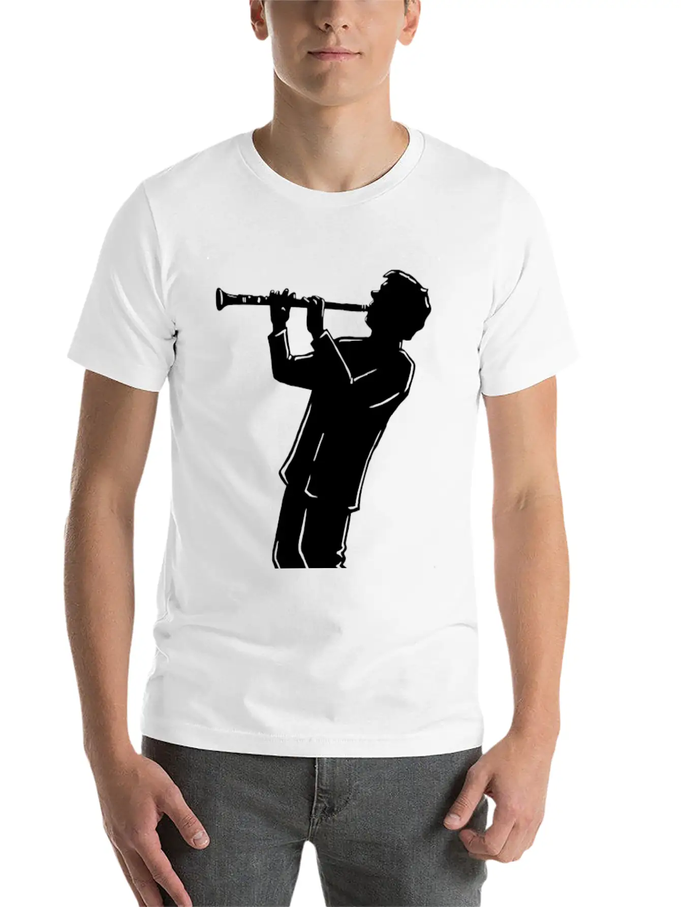 NY Boogy Nights Clarinet Basic Graphic T-Shirt – Daily Comfort In Soft Cotton