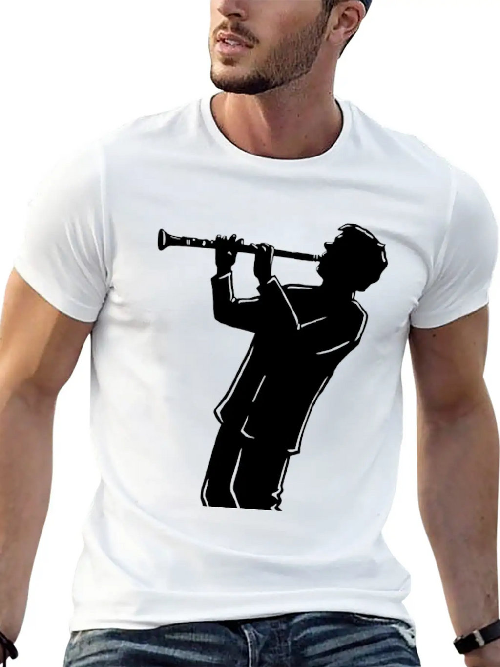 NY Boogy Nights Clarinet Basic Graphic T-Shirt – Daily Comfort In Soft Cotton