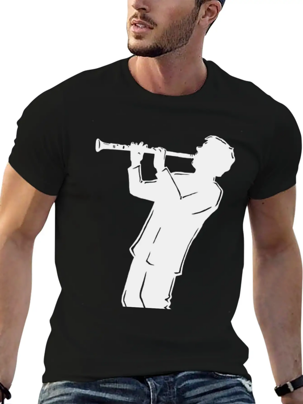 NY Boogy Nights Clarinet Basic Graphic T-Shirt – Daily Comfort In Soft Cotton