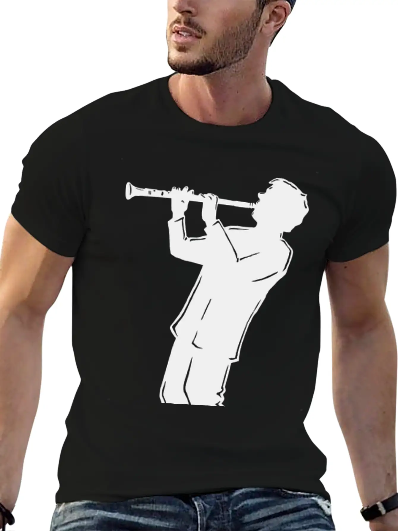 NY Boogy Nights Clarinet Basic Graphic T-Shirt – Daily Comfort In Soft Cotton