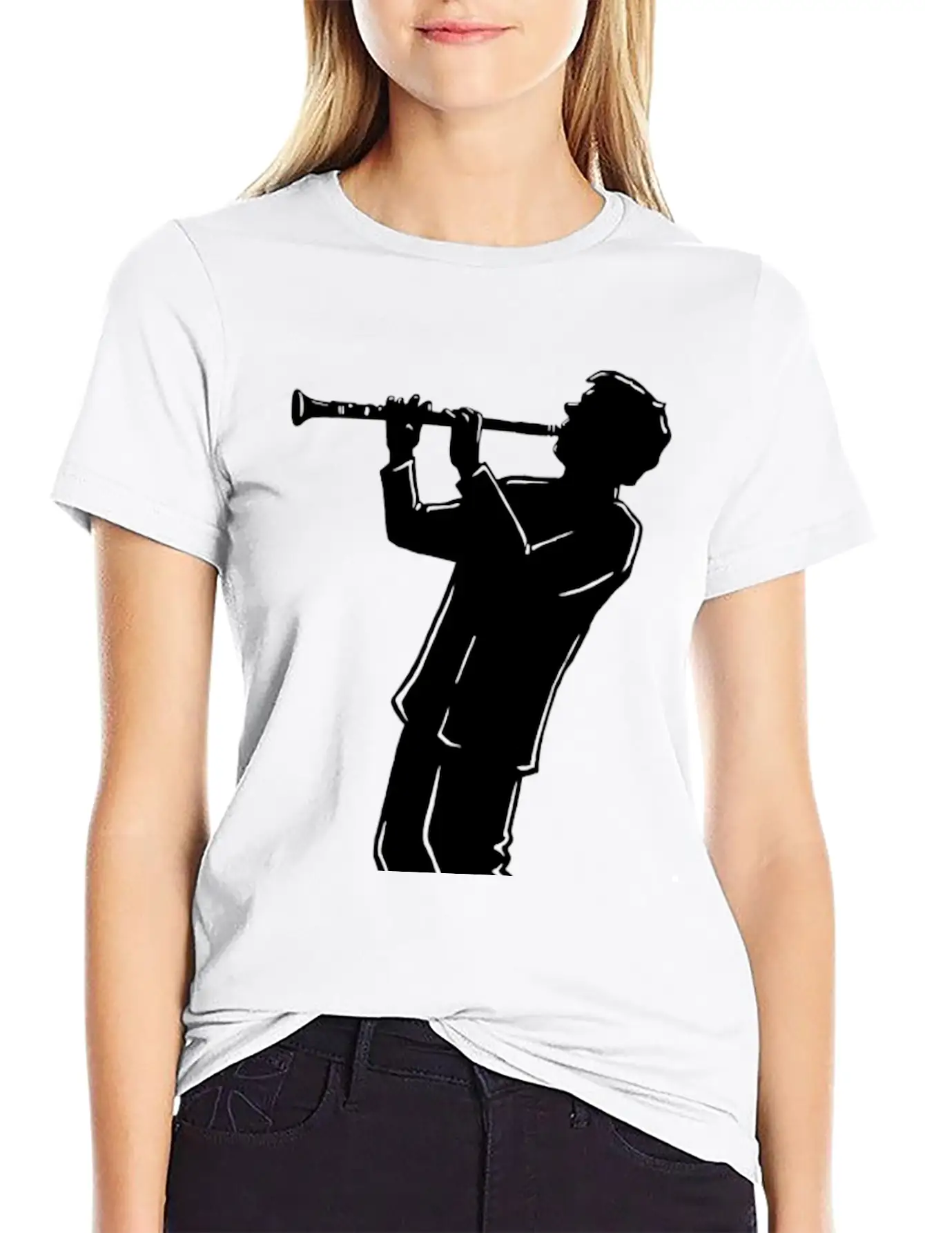 NY Boogy Nights Clarinet Basic Graphic T-Shirt – Daily Comfort In Soft Cotton