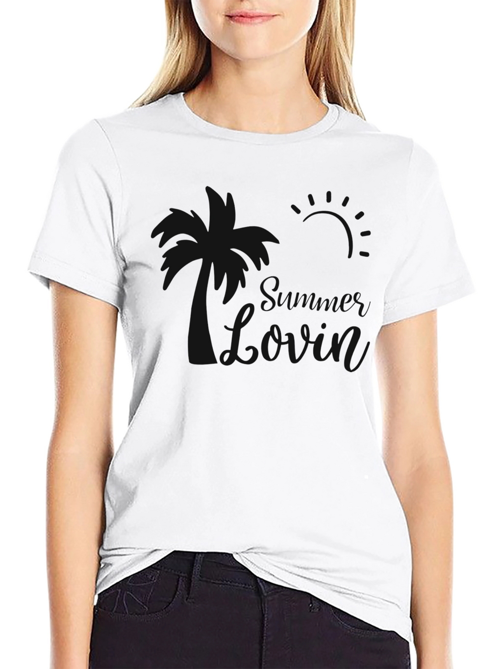 Mens Black Short Sleeve Casual T-Shirt