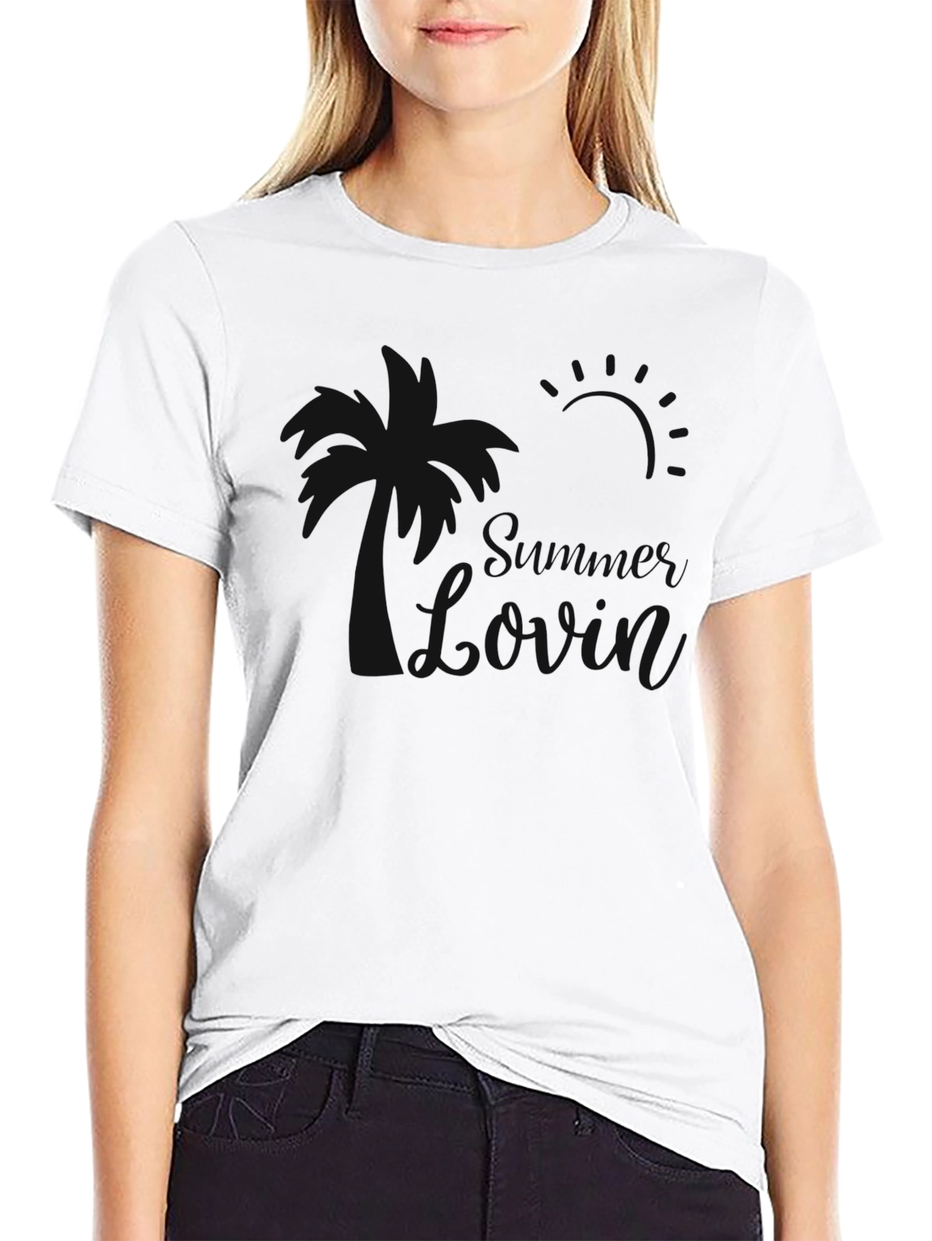 Mens Black Short Sleeve Casual T-Shirt