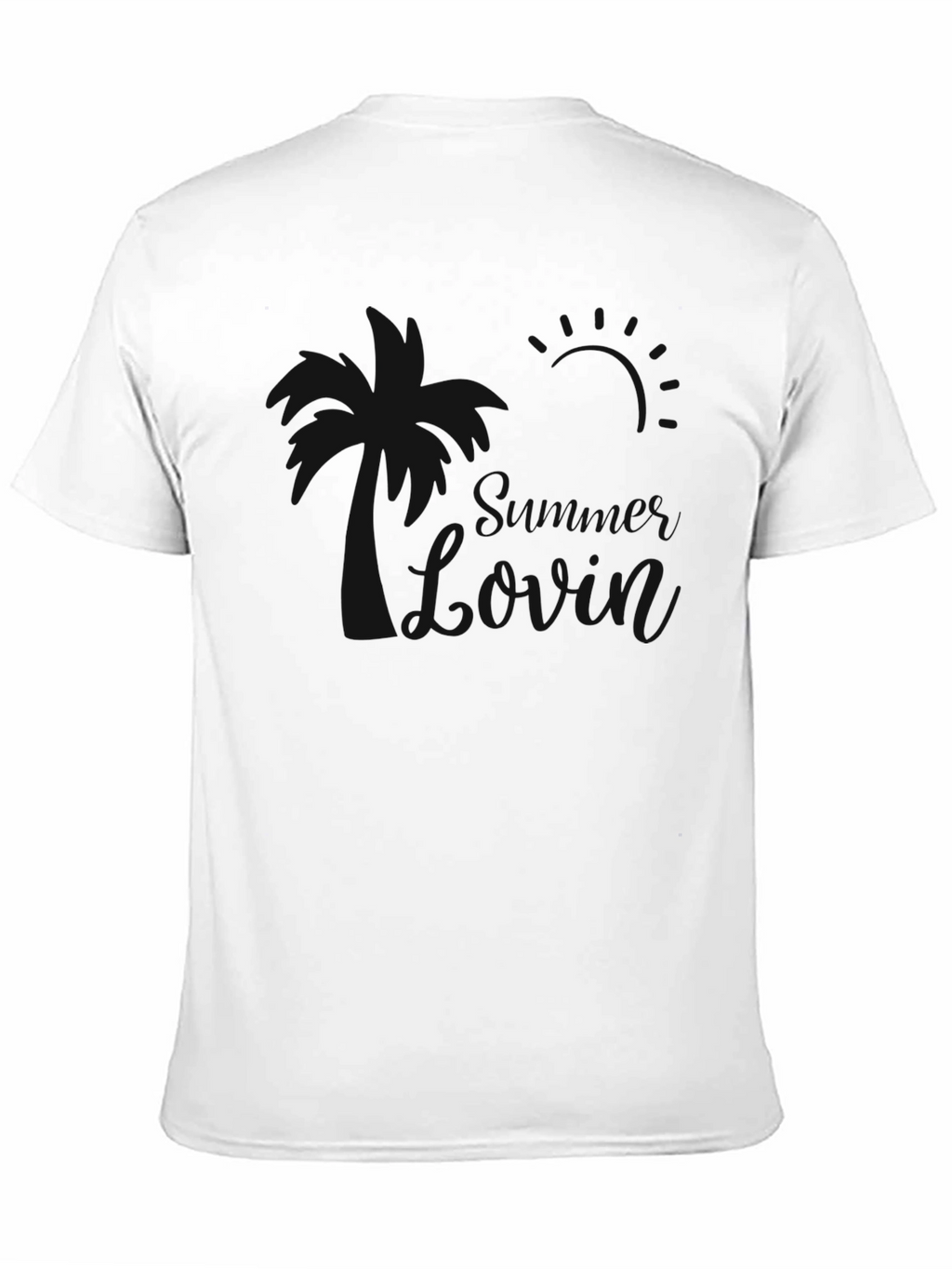 Mens Black Short Sleeve Casual T-Shirt