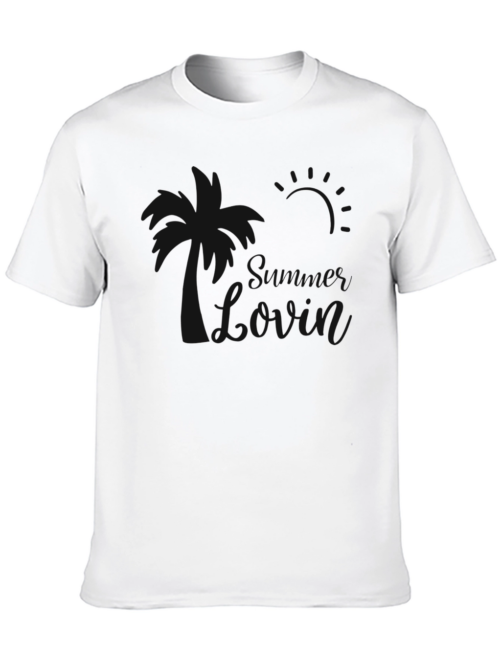 Mens Black Short Sleeve Casual T-Shirt