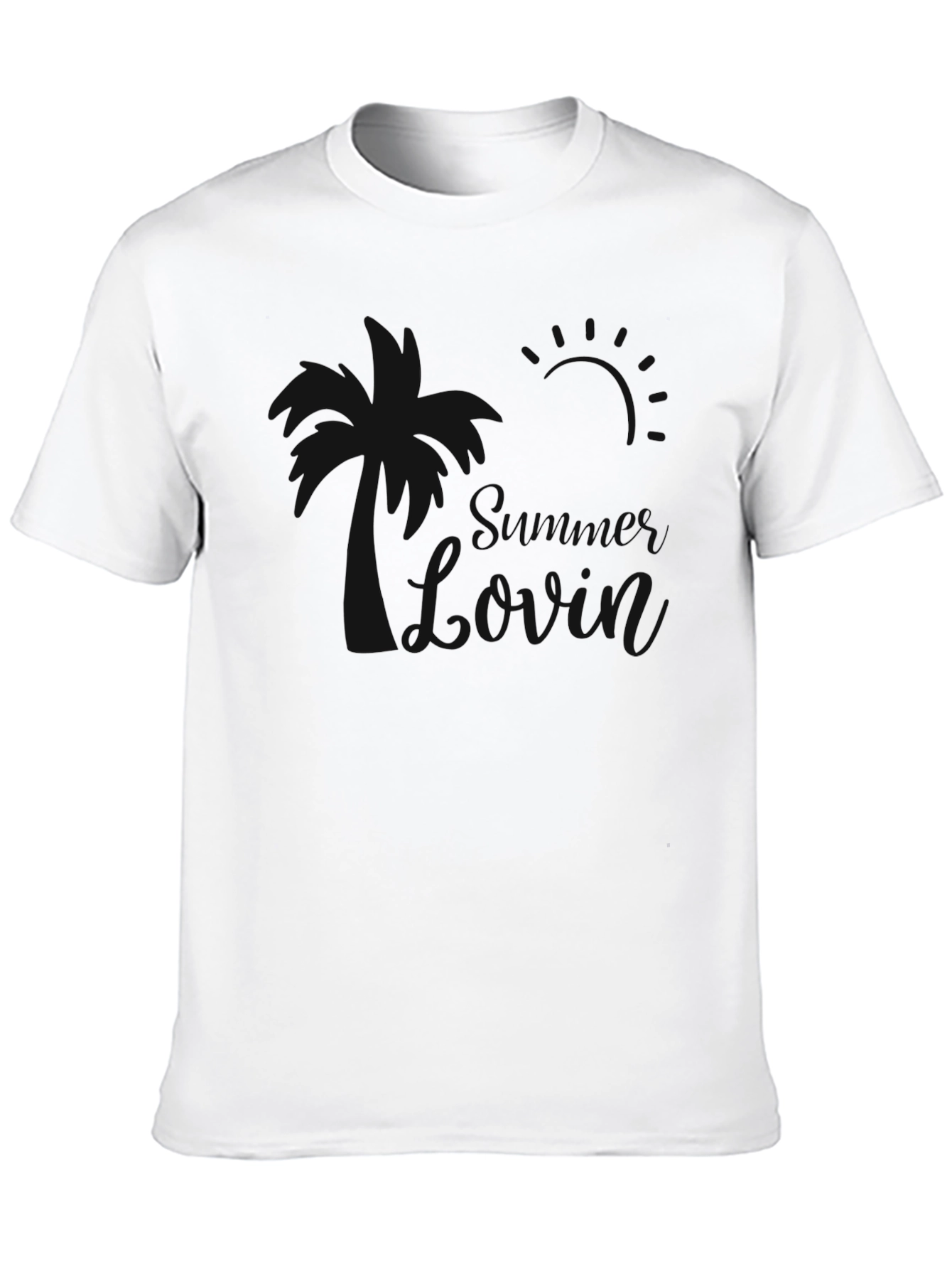 Mens Black Short Sleeve Casual T-Shirt