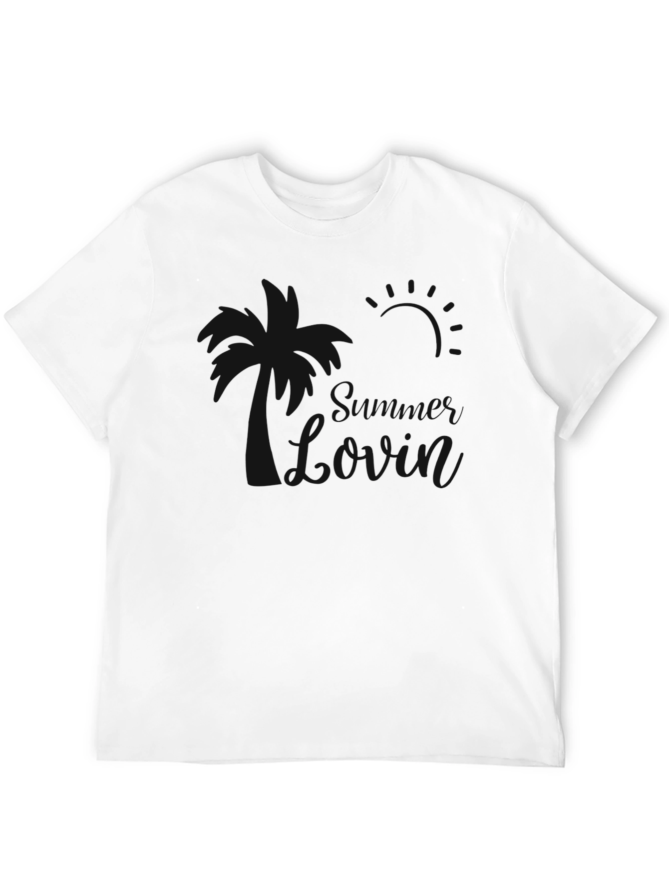Mens Black Short Sleeve Casual T-Shirt