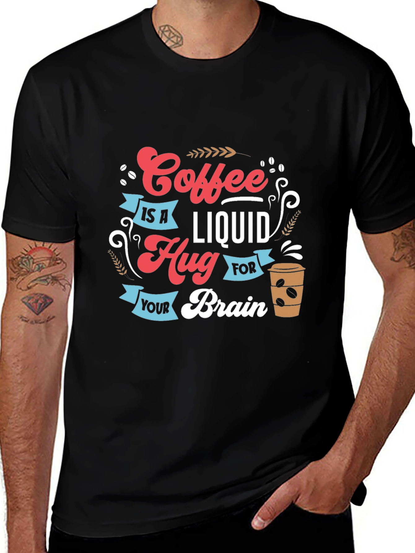Coffee is a Liquid Hug Graphic T-Shirt