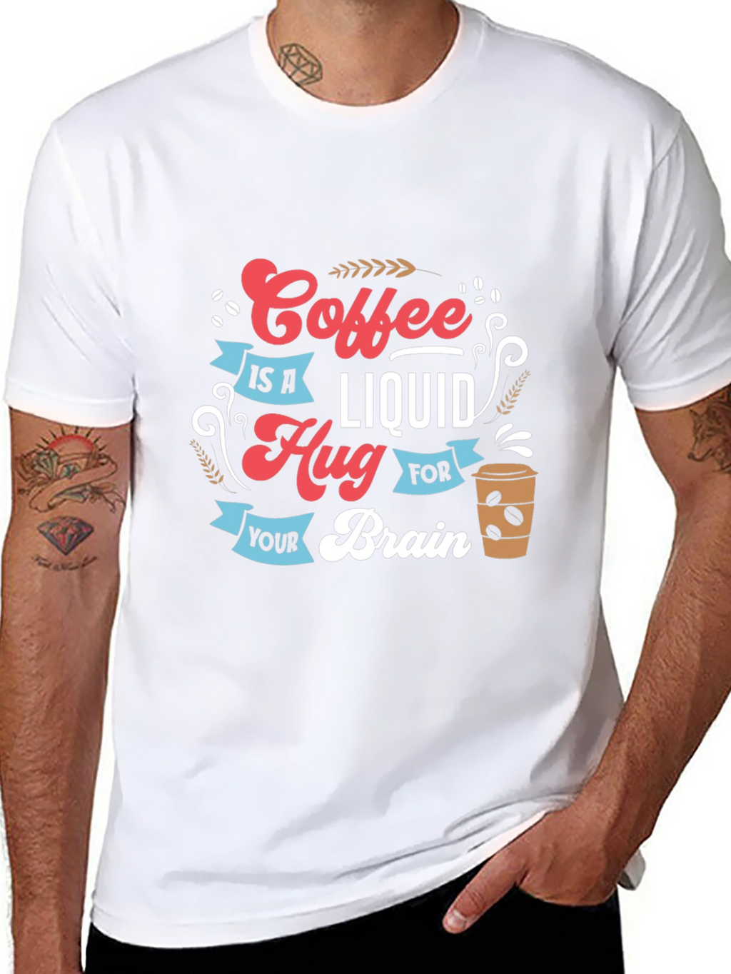 Coffee is a Liquid Hug Graphic T-Shirt