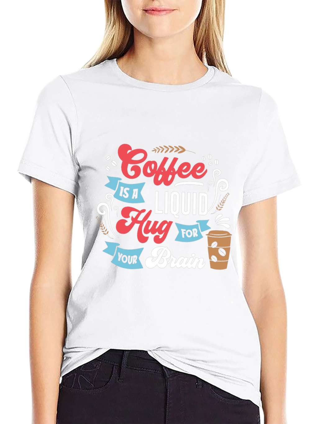 Coffee is a Liquid Hug Graphic T-Shirt