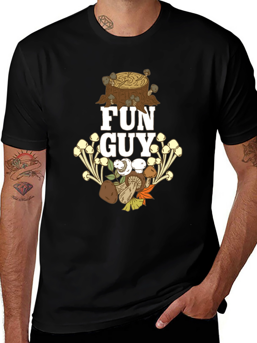 Fun Guy Mushroom T-Shirt - Nature Lover Apparel