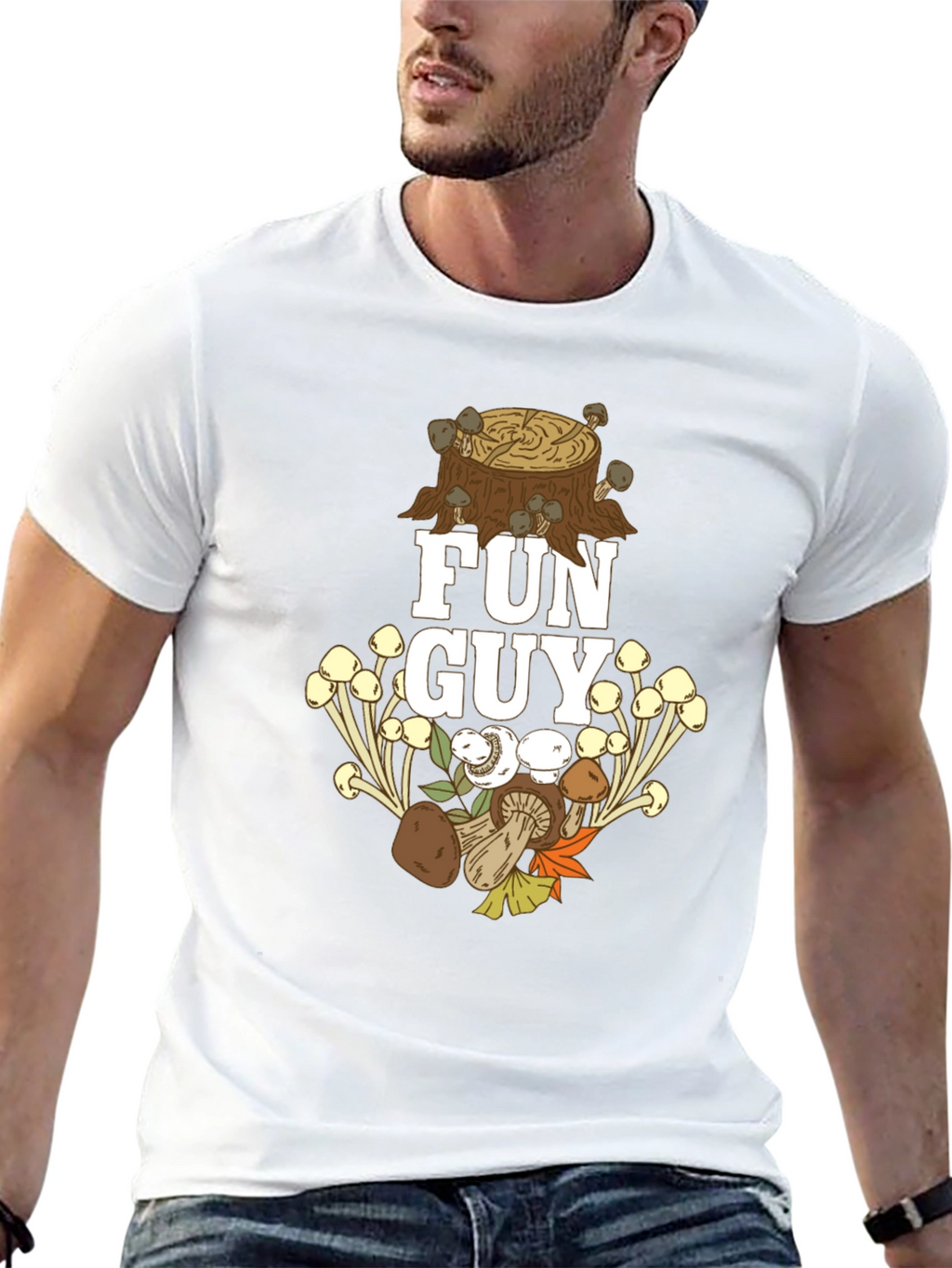 Fun Guy Mushroom T-Shirt - Nature Lover Apparel