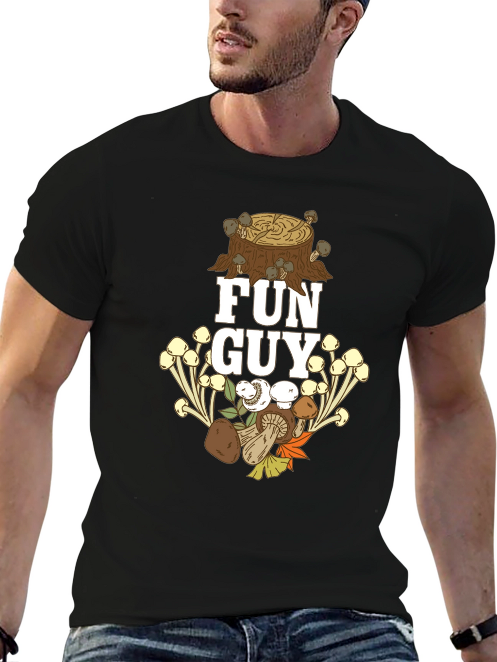 Fun Guy Mushroom T-Shirt - Nature Lover Apparel
