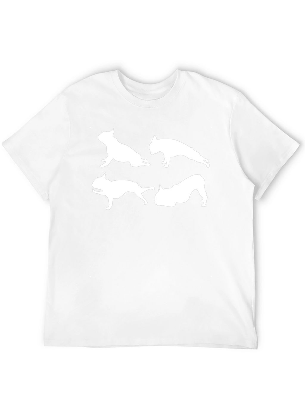 Dog Silhouette Graphic Tee - Black Crew Neck Shirt