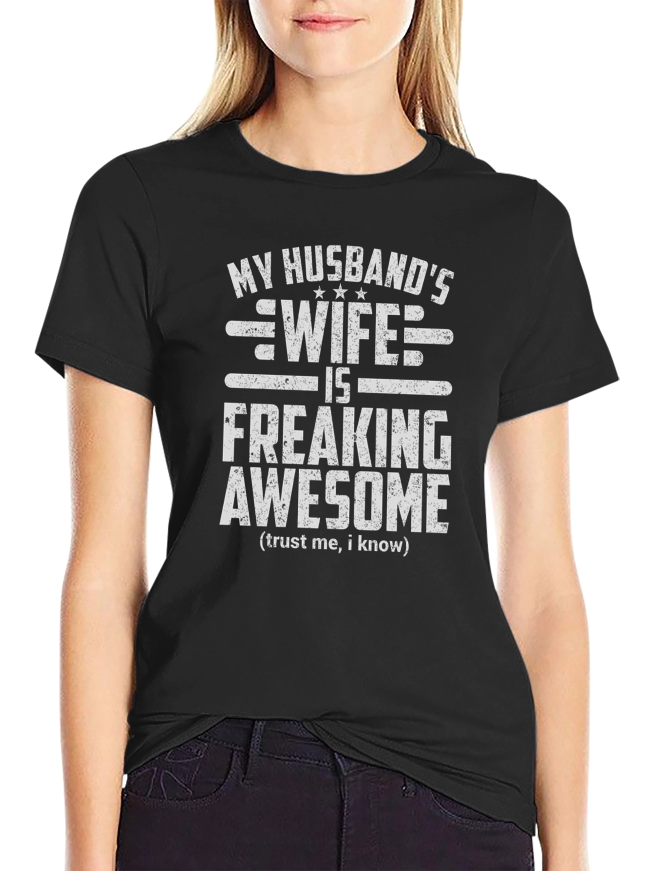 Husbands Wife Awesome Graphic Tee - Novelty T-Shirt
