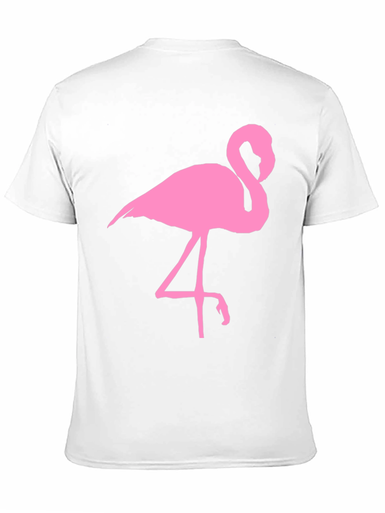 Pink Flamingo Graphic Tee - Black Cotton T-Shirt