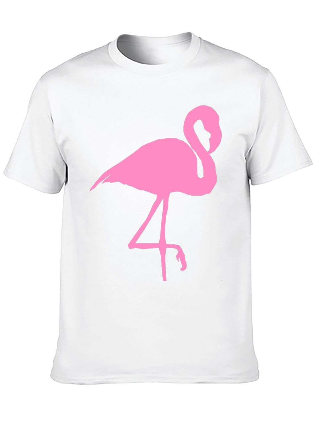 Pink Flamingo Graphic Tee - Black Cotton T-Shirt