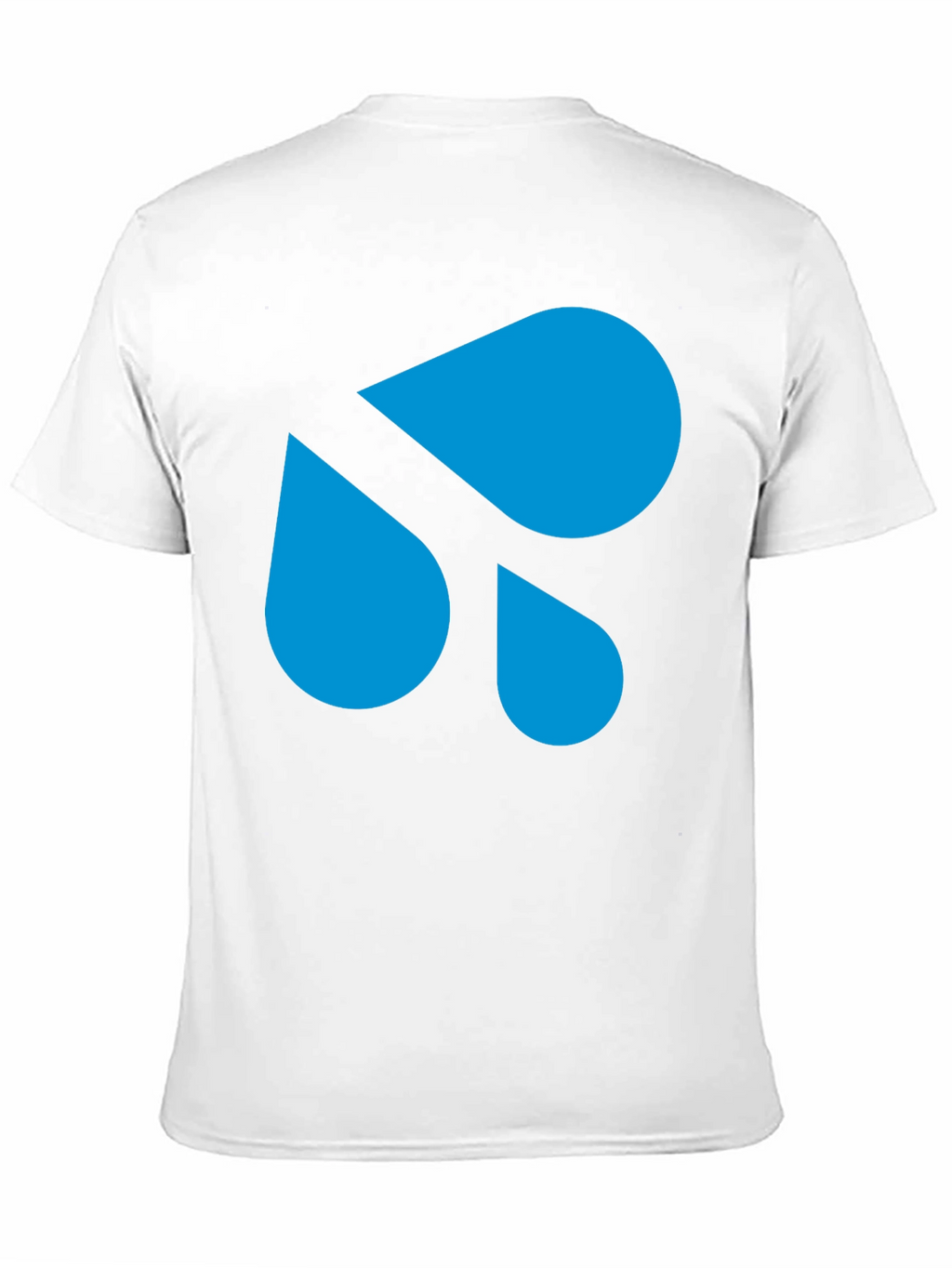 Modern Blue Droplet Design Black T-Shirt