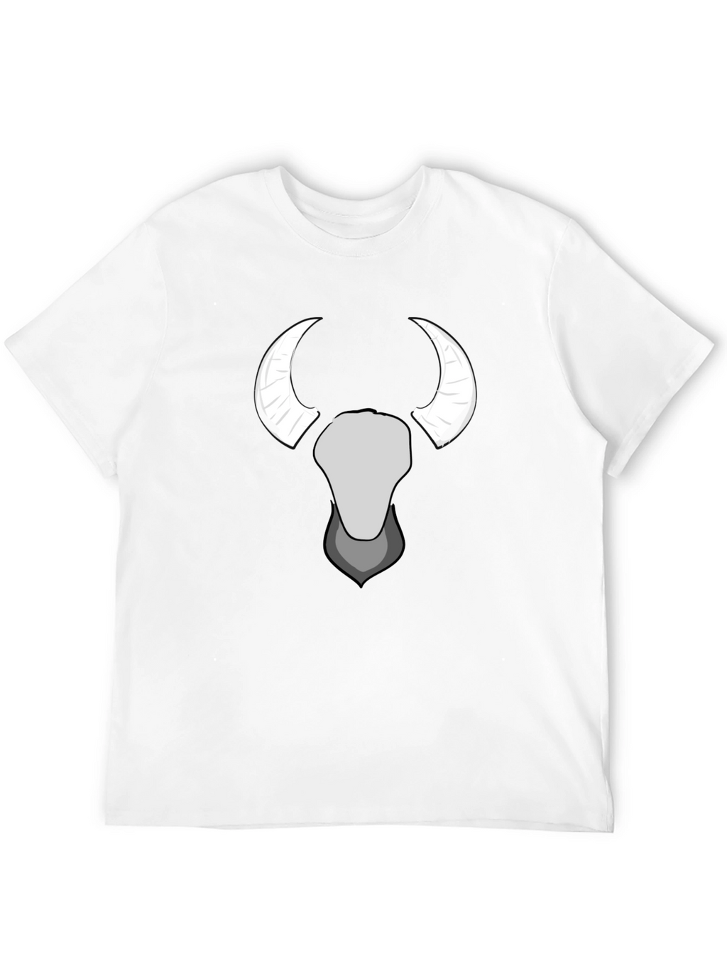 Bull Skull Graphic Tee - Black Cotton T-Shirt