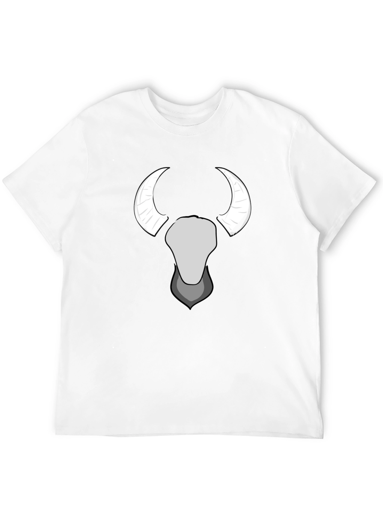 Bull Skull Graphic Tee - Black Cotton T-Shirt