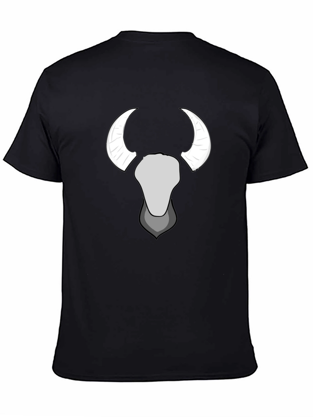 Bull Skull Graphic Tee - Black Cotton T-Shirt