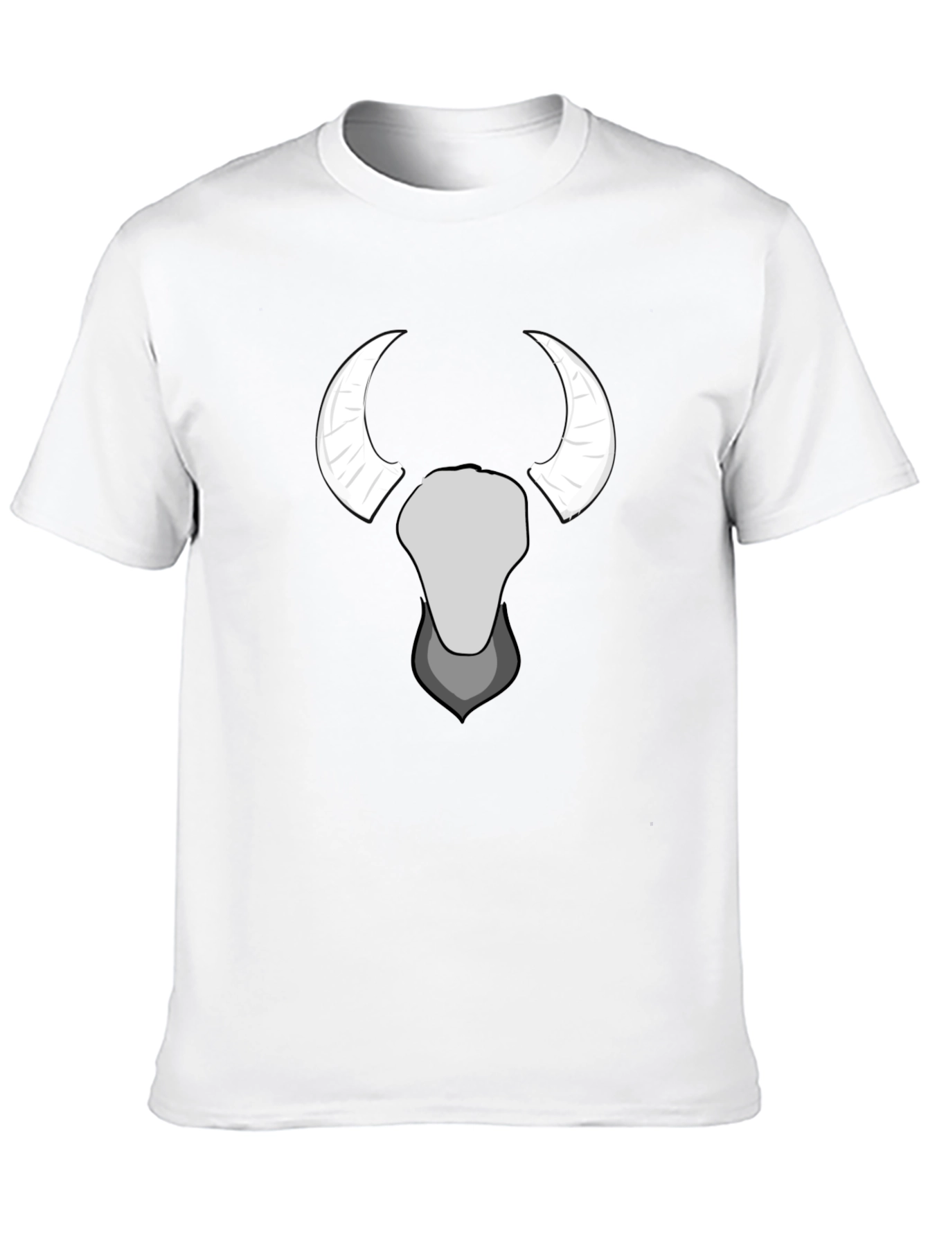 Bull Skull Graphic Tee - Black Cotton T-Shirt