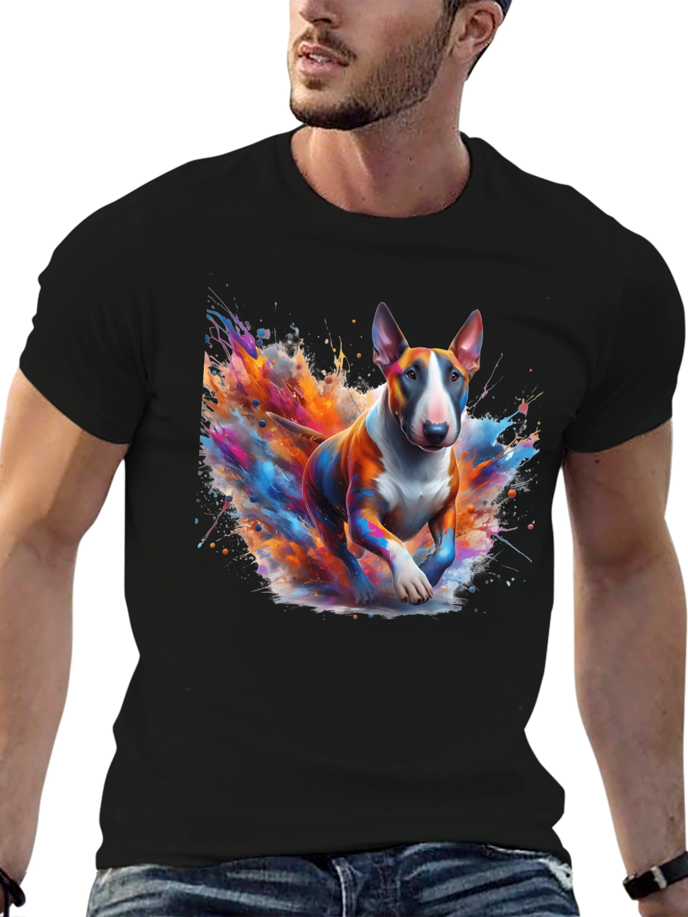 Colorful Bull Terrier Art T-Shirt