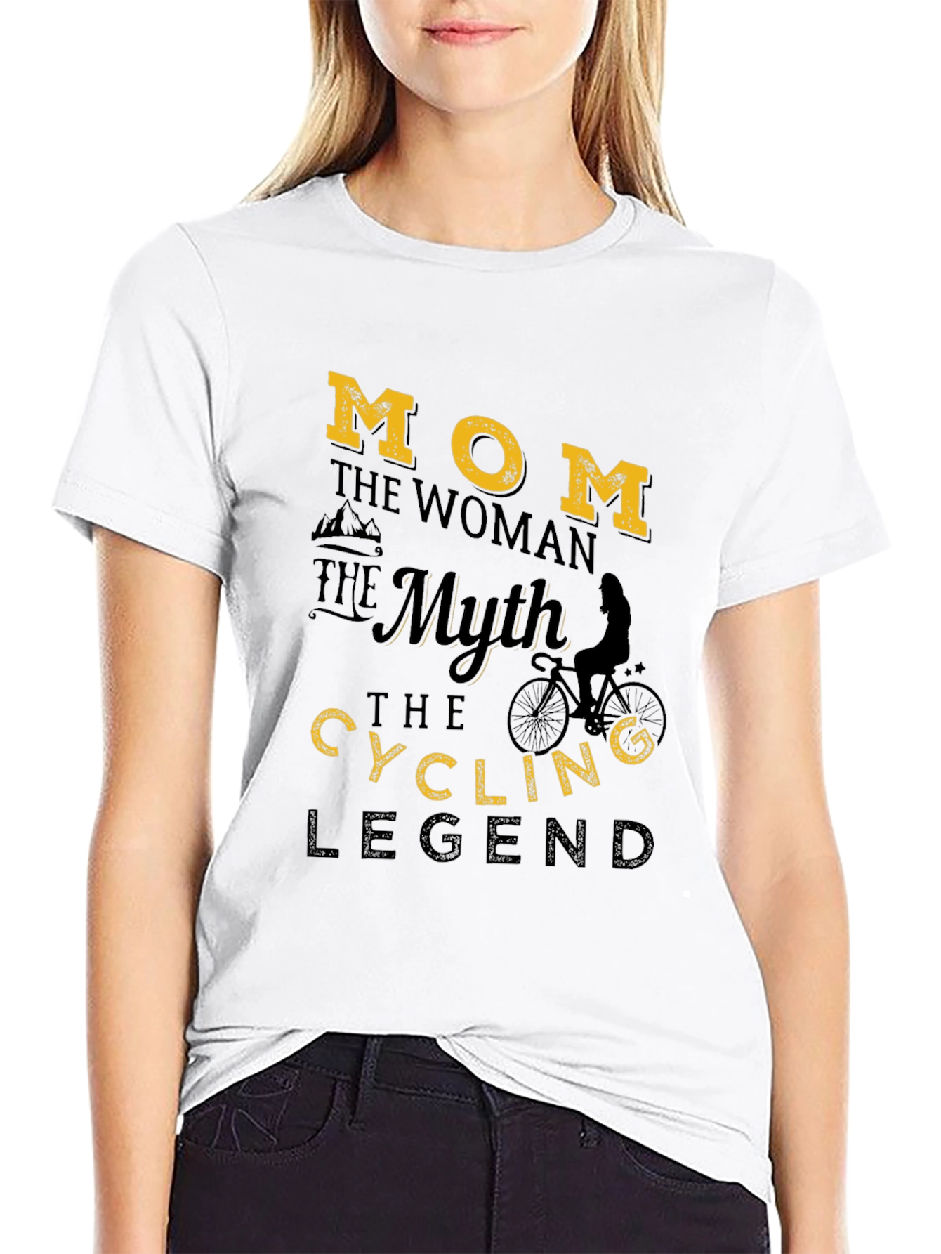 Mom Cycling Legend Graphic T-Shirt