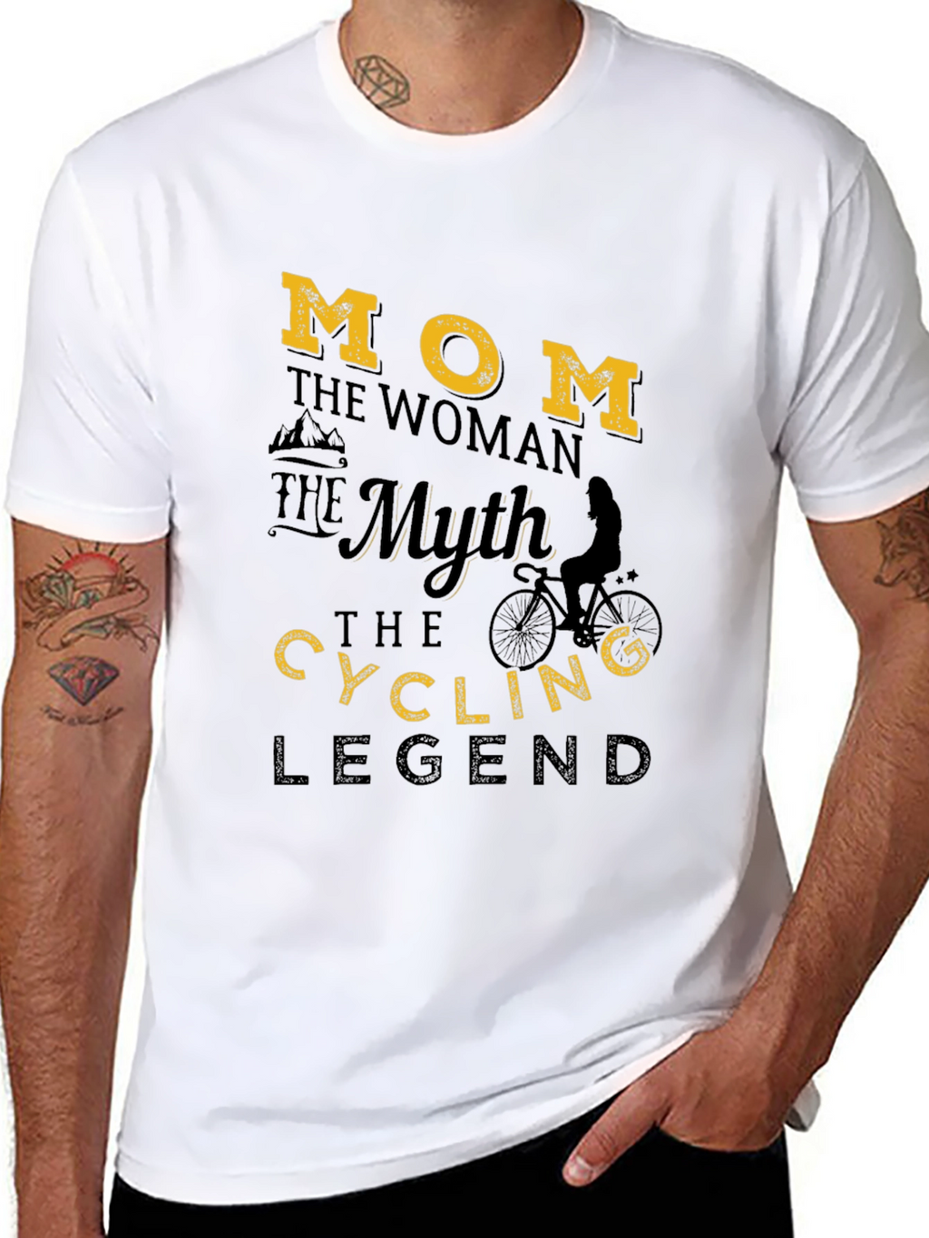 Mom Cycling Legend Graphic T-Shirt