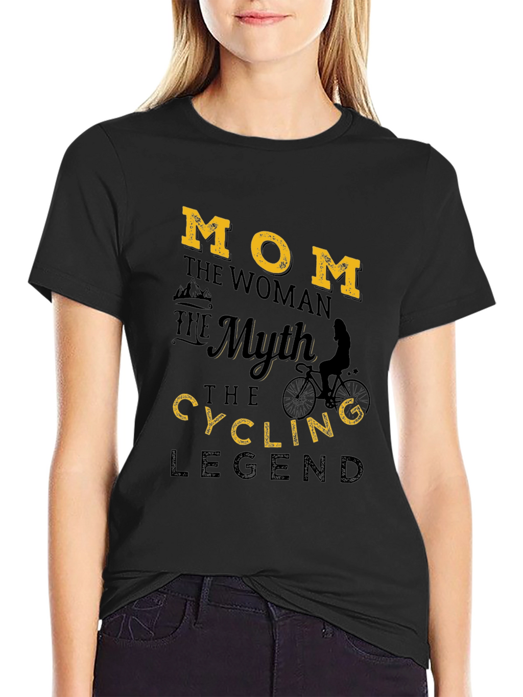 Mom Cycling Legend Graphic T-Shirt