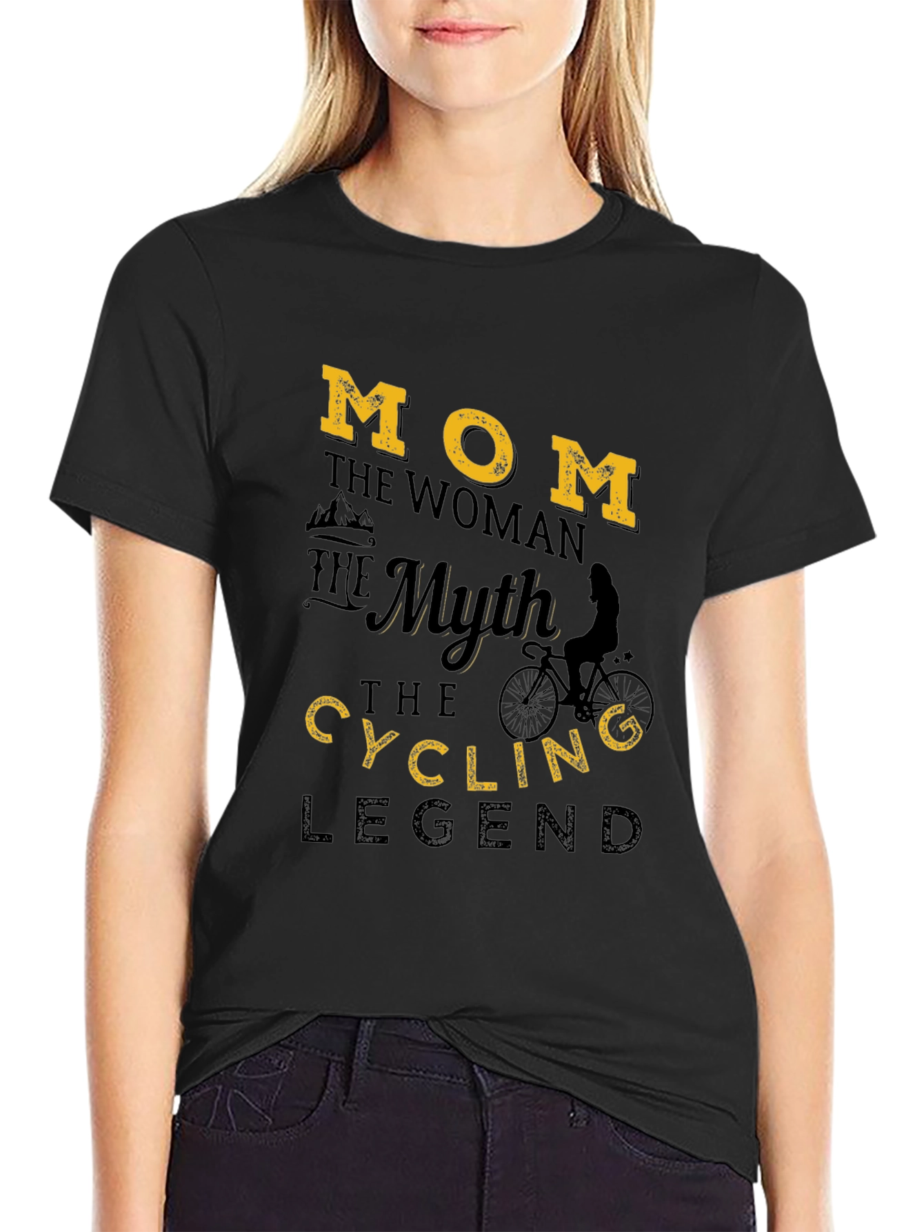 Mom Cycling Legend Graphic T-Shirt