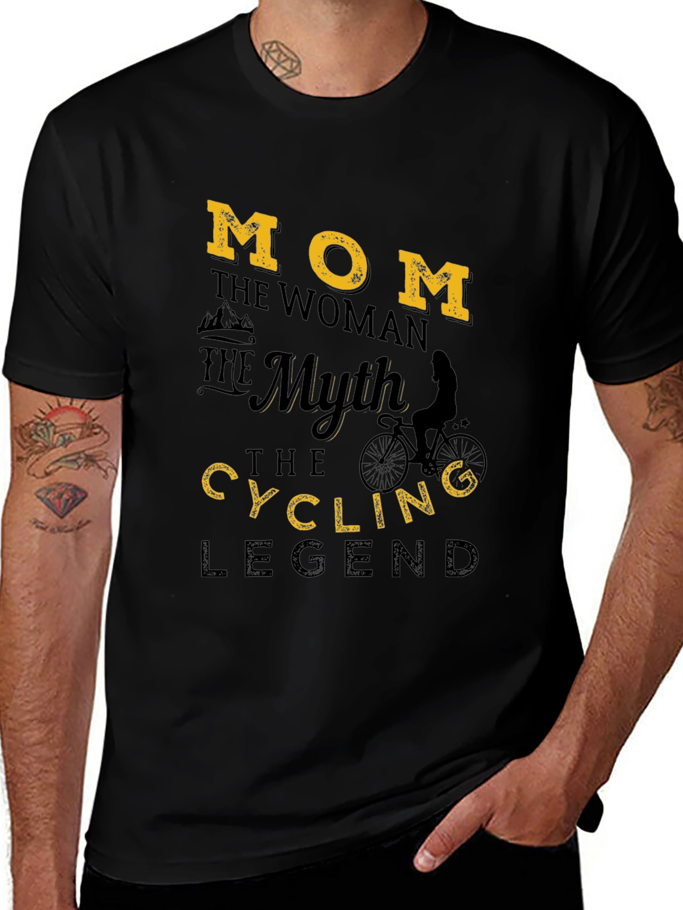 Mom Cycling Legend Graphic T-Shirt