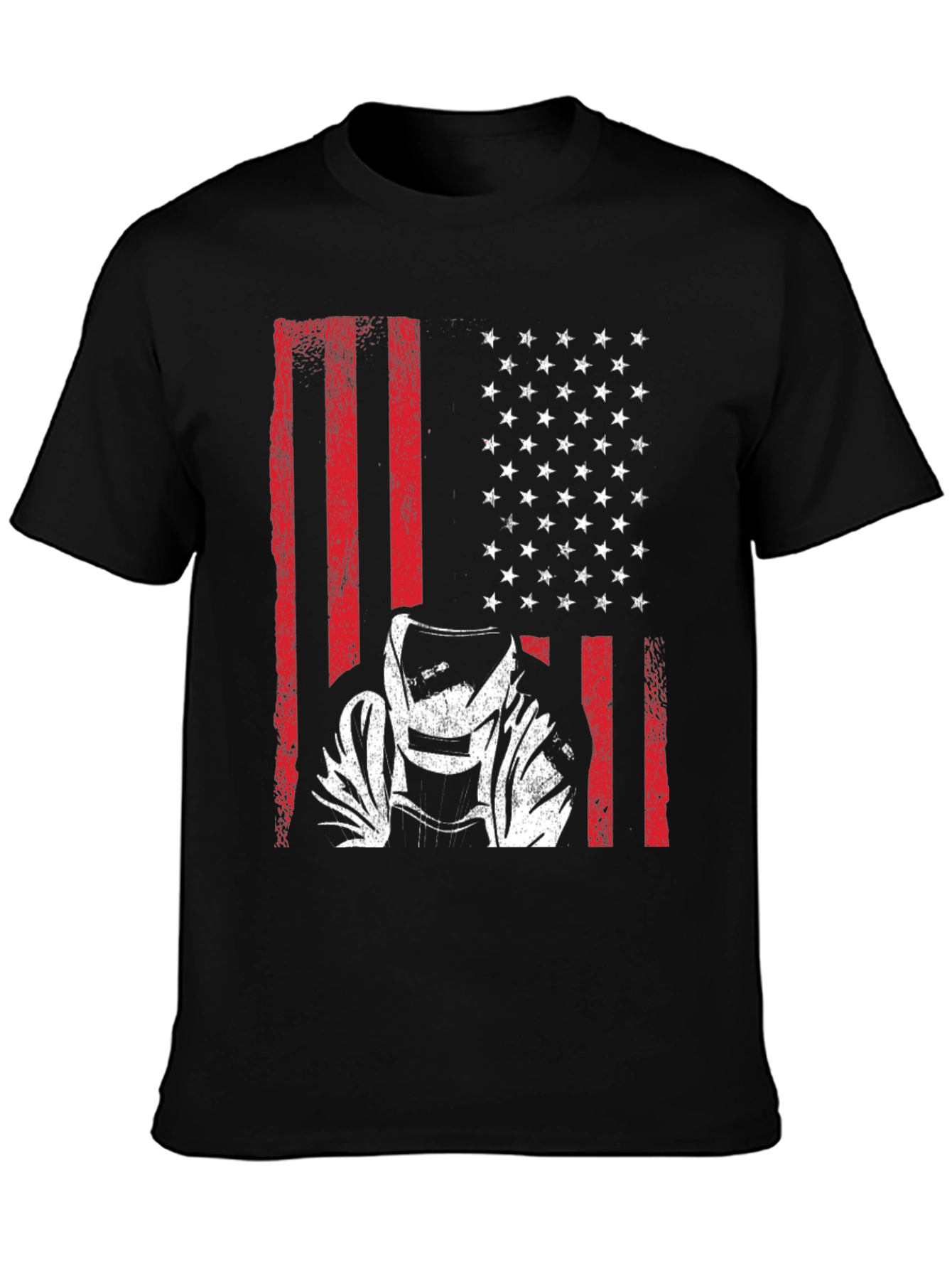 Welder American Flag Graphic T-Shirt