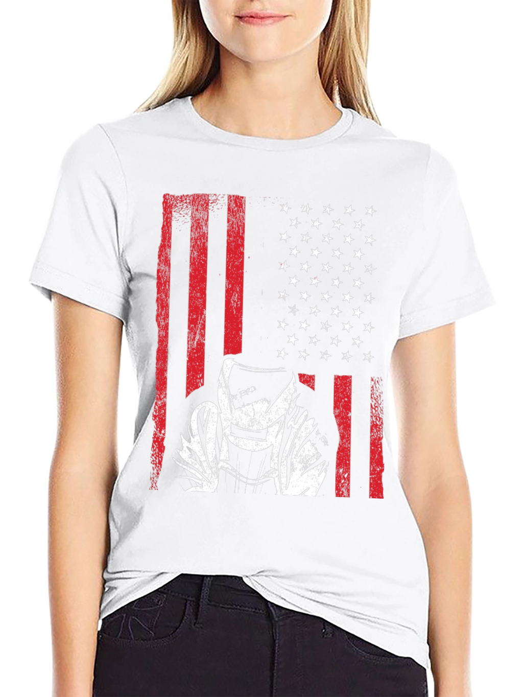 Welder American Flag Graphic T-Shirt