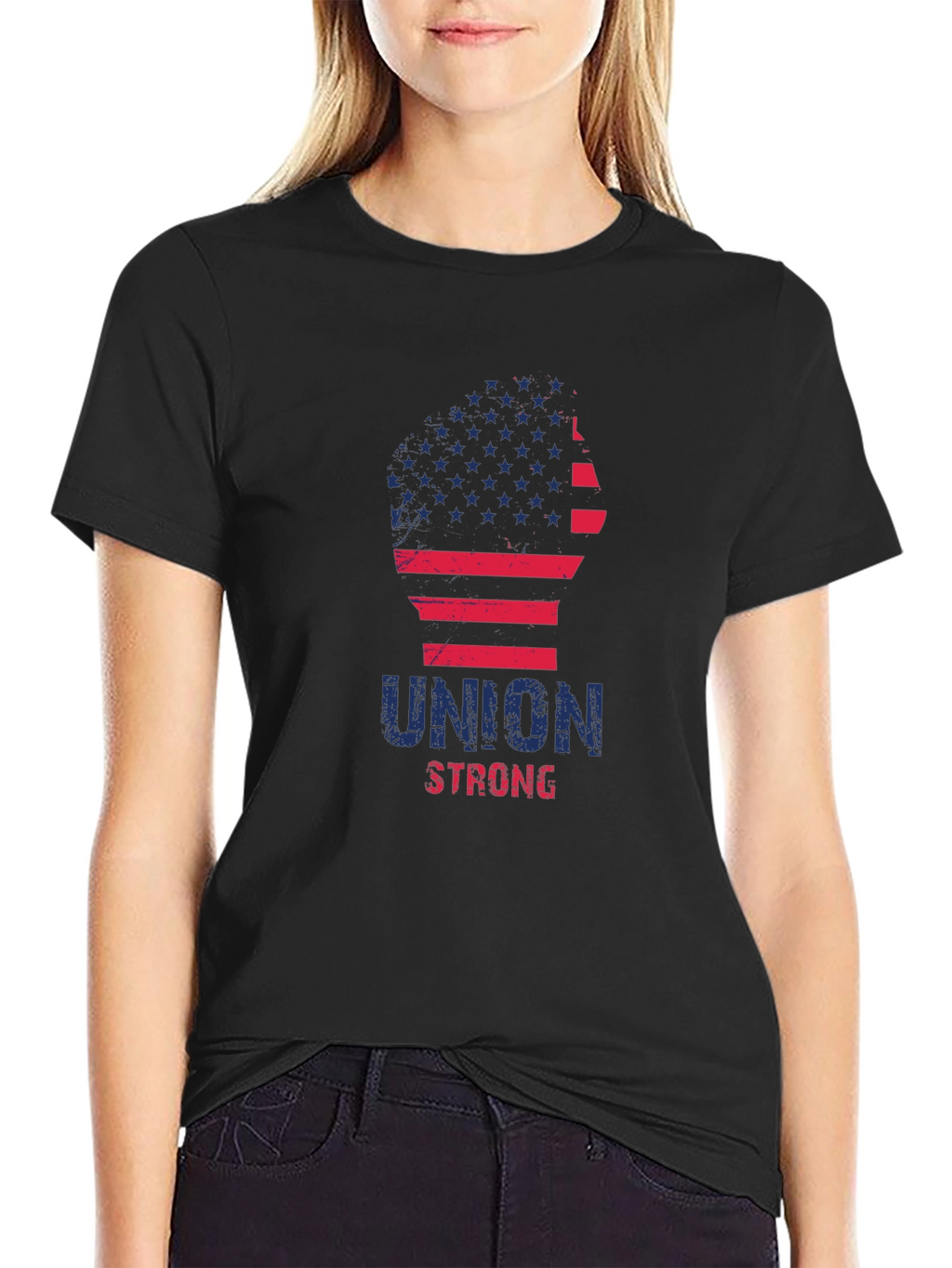Union Strong USA Flag Graphic T-Shirt
