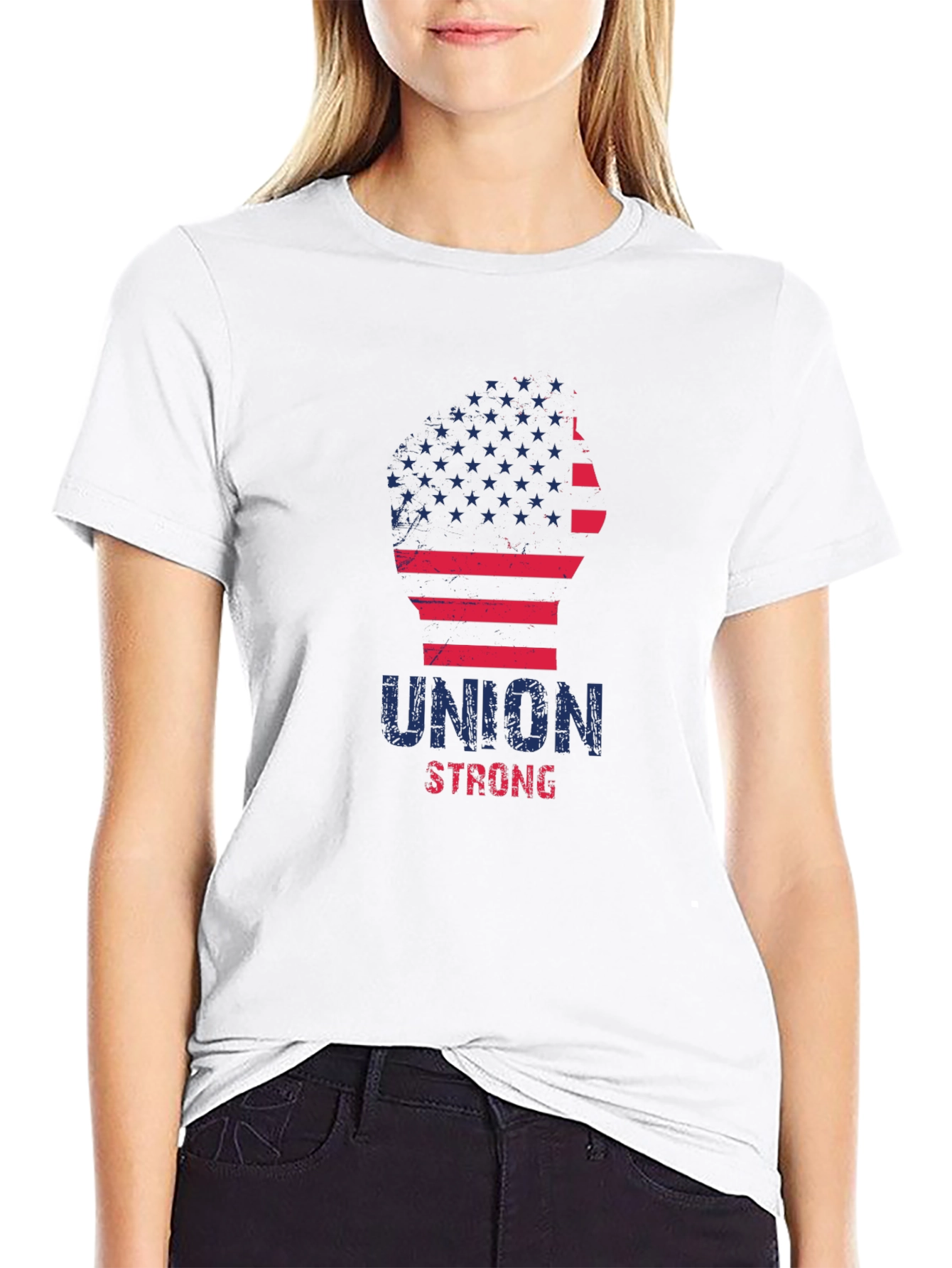 Union Strong USA Flag Graphic T-Shirt
