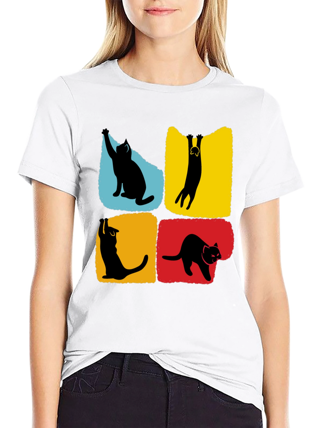 Cat Silhouettes T-Shirt - Unique Graphic Tee