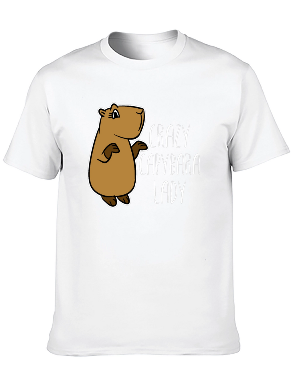 Crazy Capybara Lady T-Shirt - Fun Animal Lover Tee