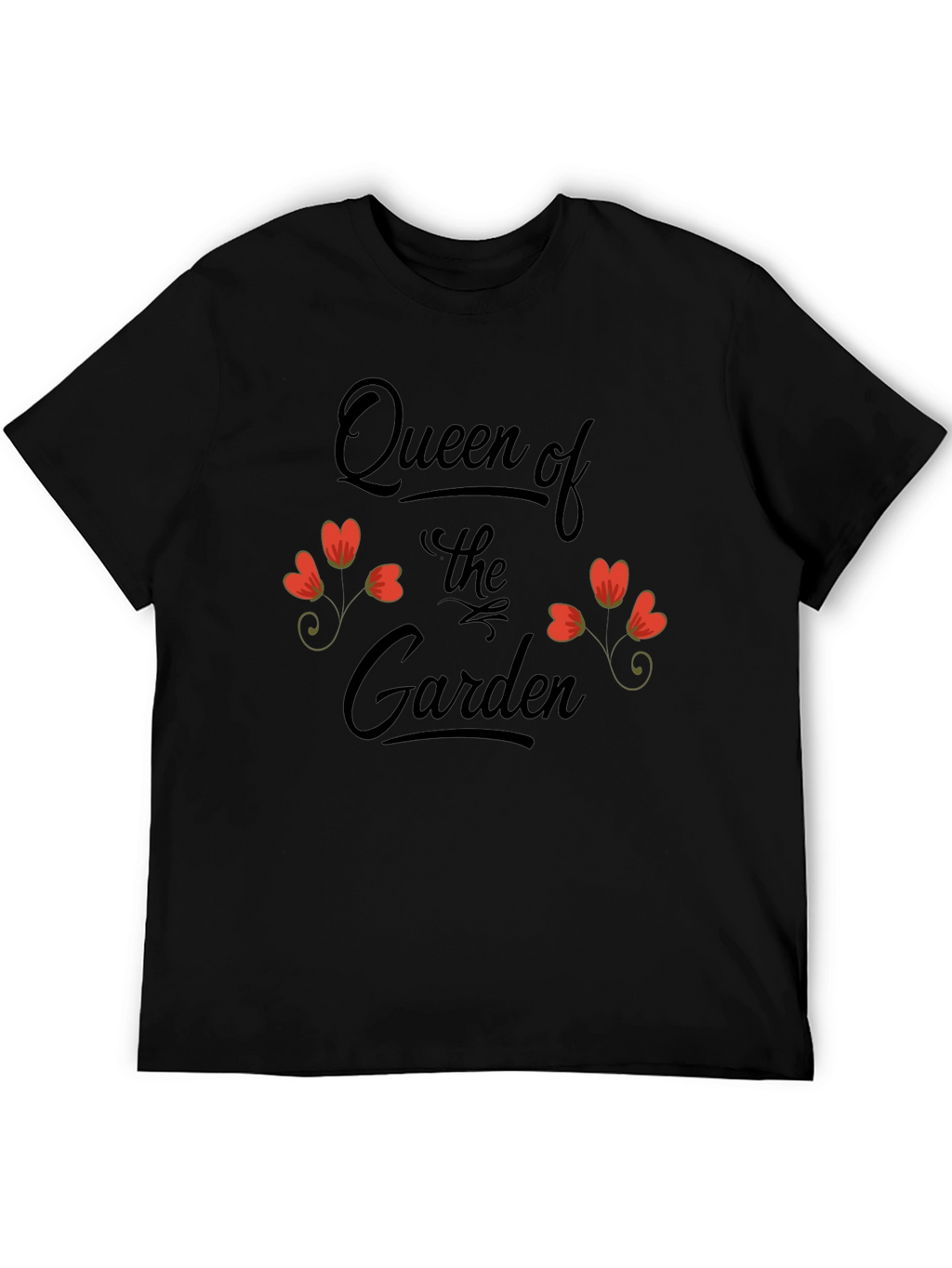 Queen of the Garden Black Graphic T-Shirt
