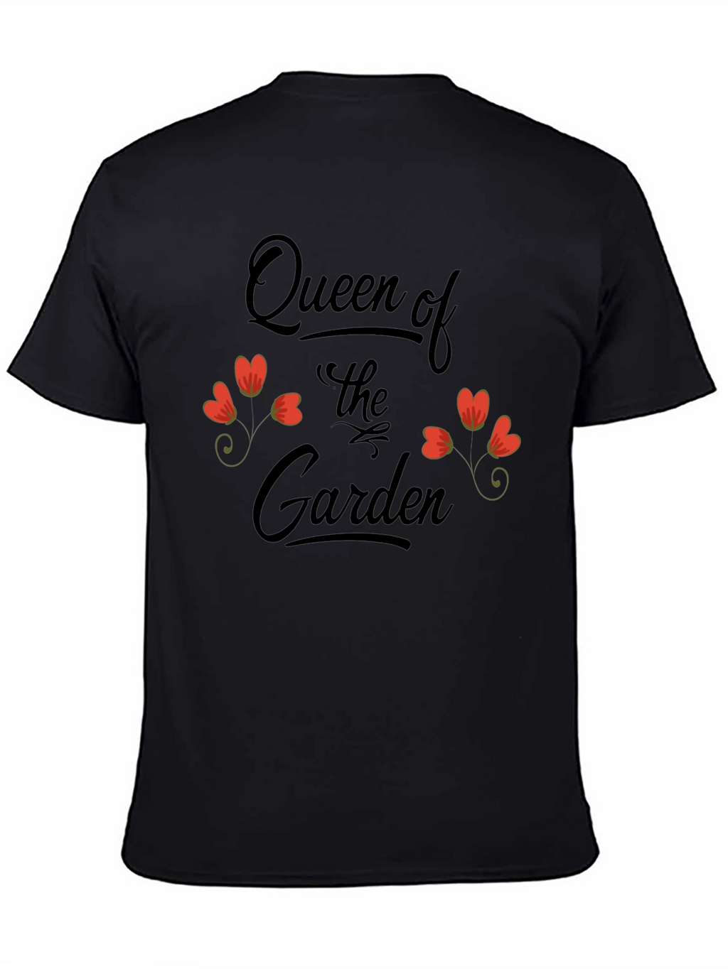 Queen of the Garden Black Graphic T-Shirt