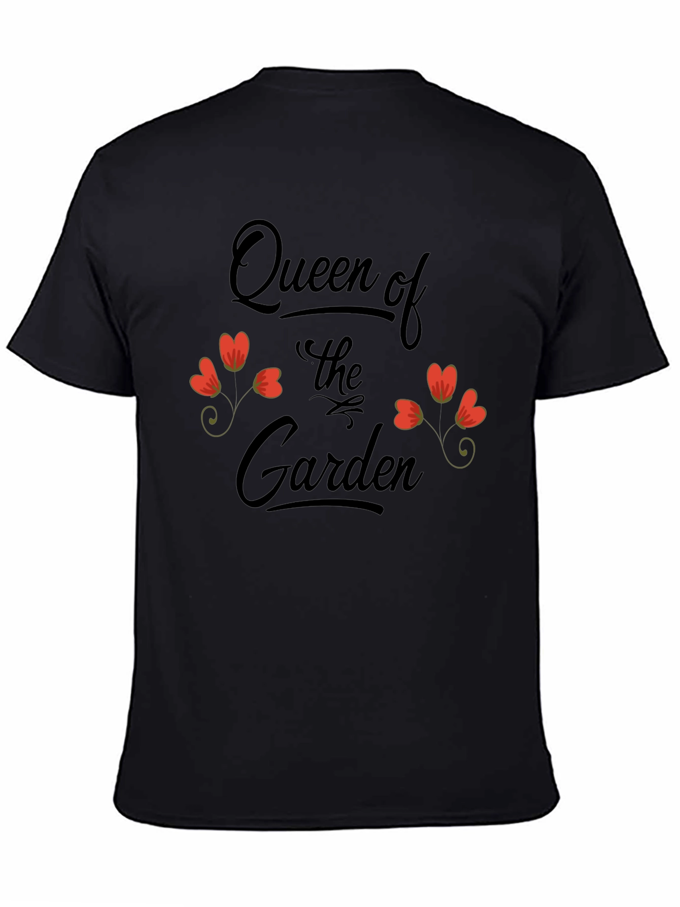 Queen of the Garden Black Graphic T-Shirt