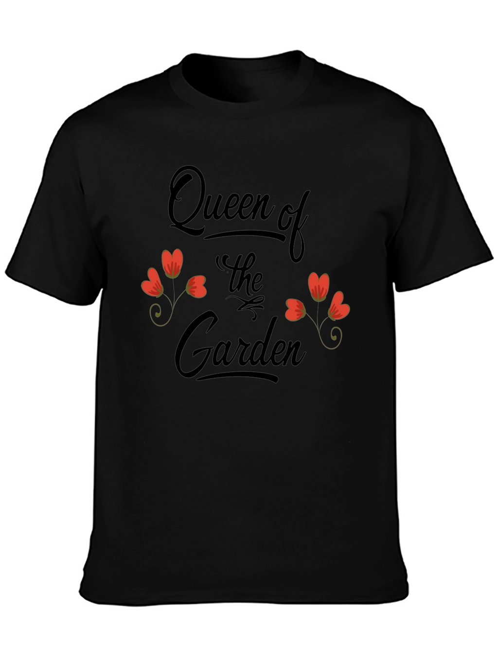 Queen of the Garden Black Graphic T-Shirt