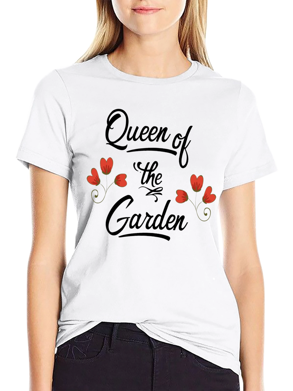 Queen of the Garden Black Graphic T-Shirt